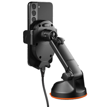 Cygnett EasyMount Extendable Length Car Holder with Wireless Charger - Black
